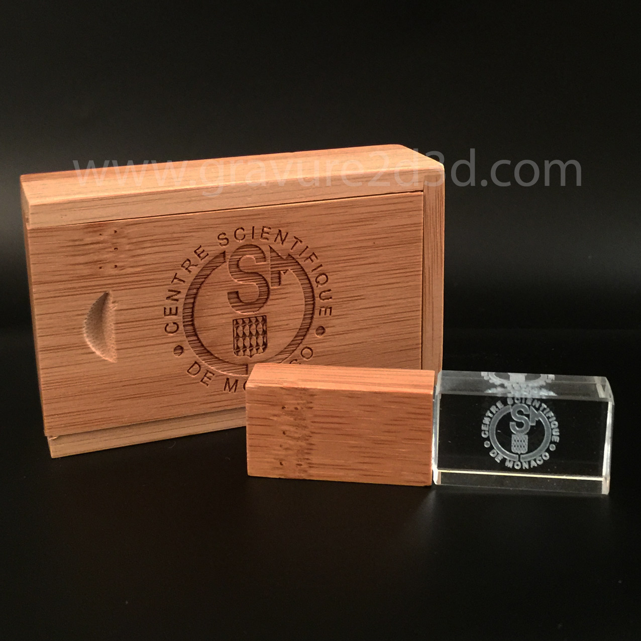 usb verre bois
